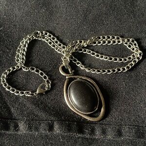 Vtg Black Pendant Necklace, Perfect for Halloween Costume